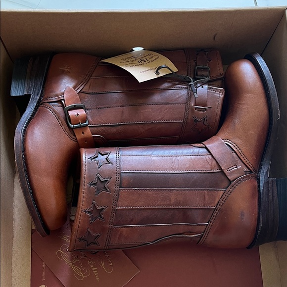 Frye Engineer Americana Anniversary Edition Boots - Picture 1 of 4